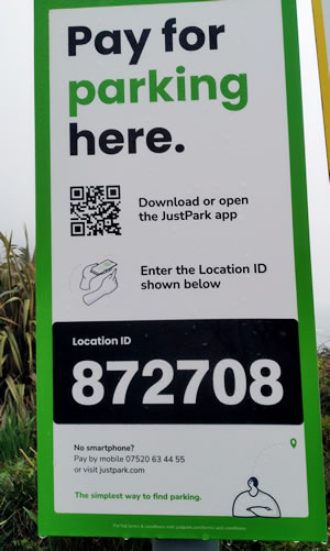 Sign for Pay via Just Park App or by phone